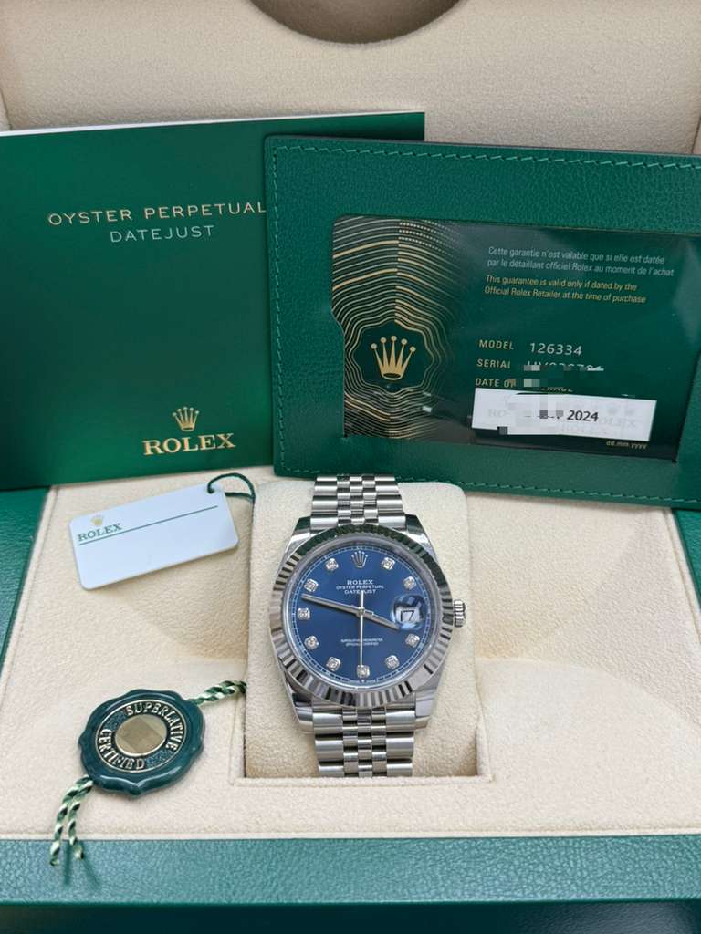 ROLEX DATE-JUST BLUE-FACE 41MM-126334