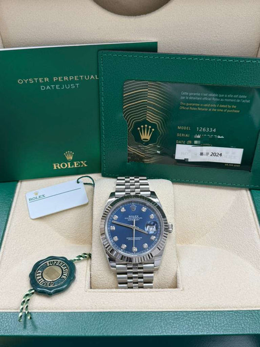 ROLEX DATE-JUST BLUE-FACE 41MM-126334