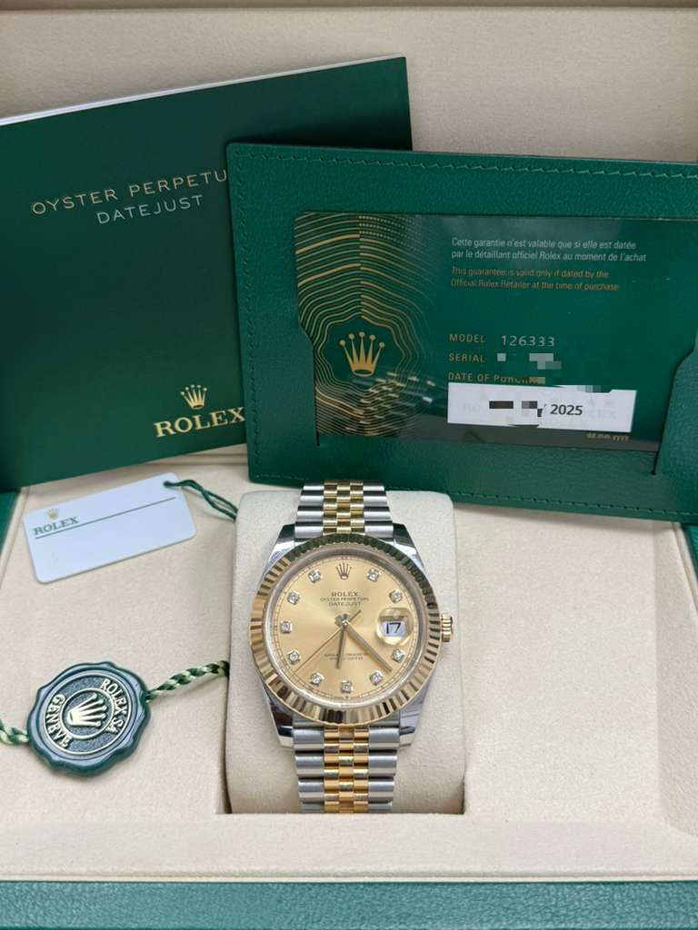 ROLEX DATE-JUST TWO-TONE 41MM-126333