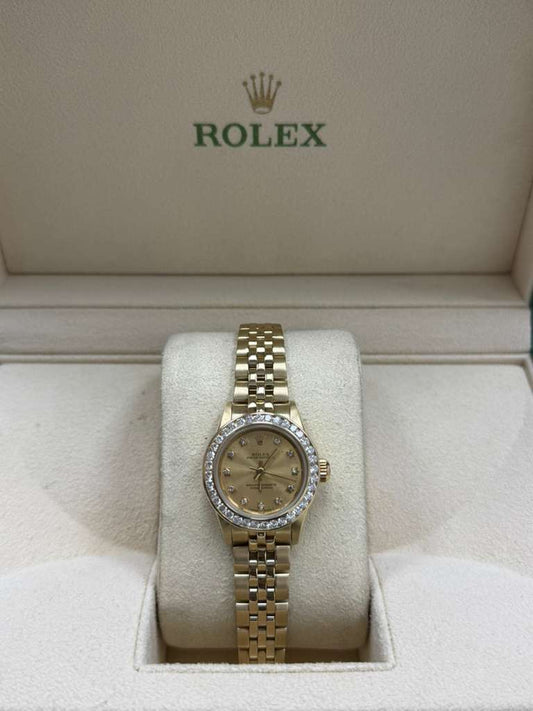 ROLEX OYSTER-PERPETUAL YELLOW-GOLD 26MM-67197