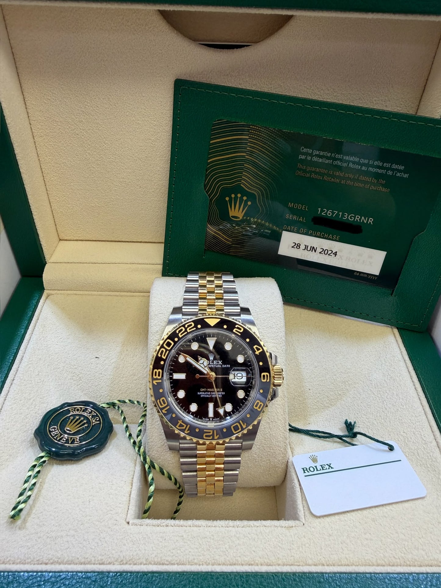 ROLEX GMT-MASTER II TWO-TONES ZOMBIE-40MM-126713GRNR