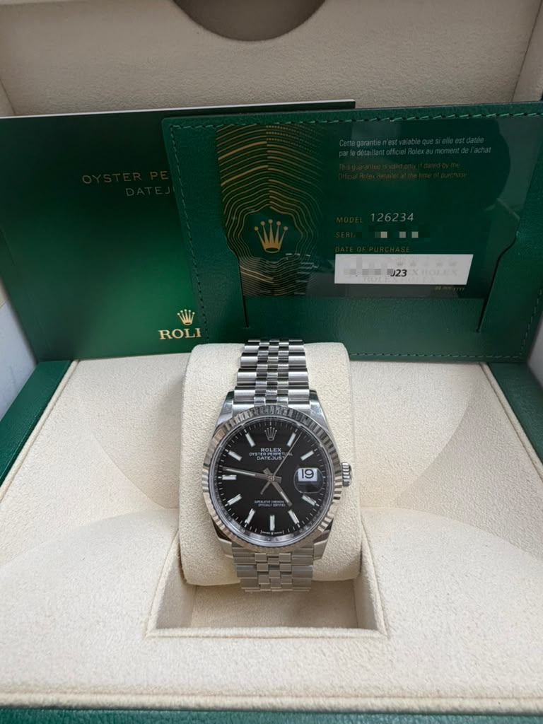 ROLEX DATE-JUST BLACK-FACE 36MM-126234