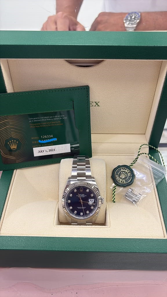 ROLEX DATE-JUST BLUE-FACE 41MM-126334