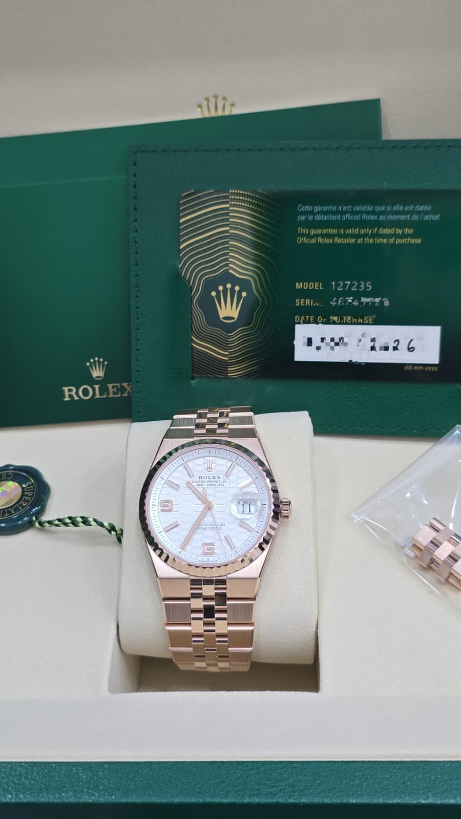 ROLEX LAND-DWELLER ROSE-GOLD 36MM-127235