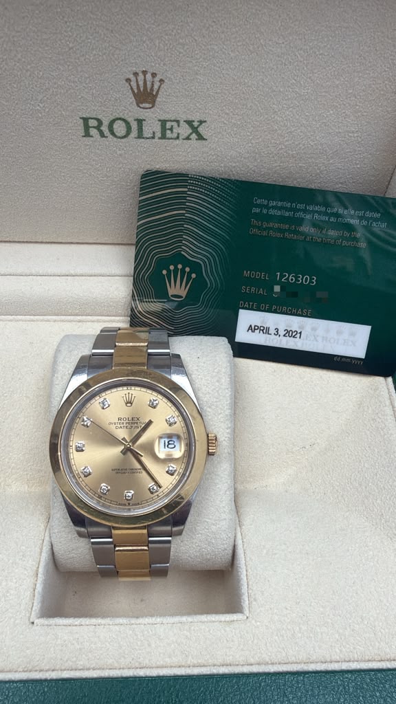 ROLEX DATE-JUST TWO-TONE 41MM-126303