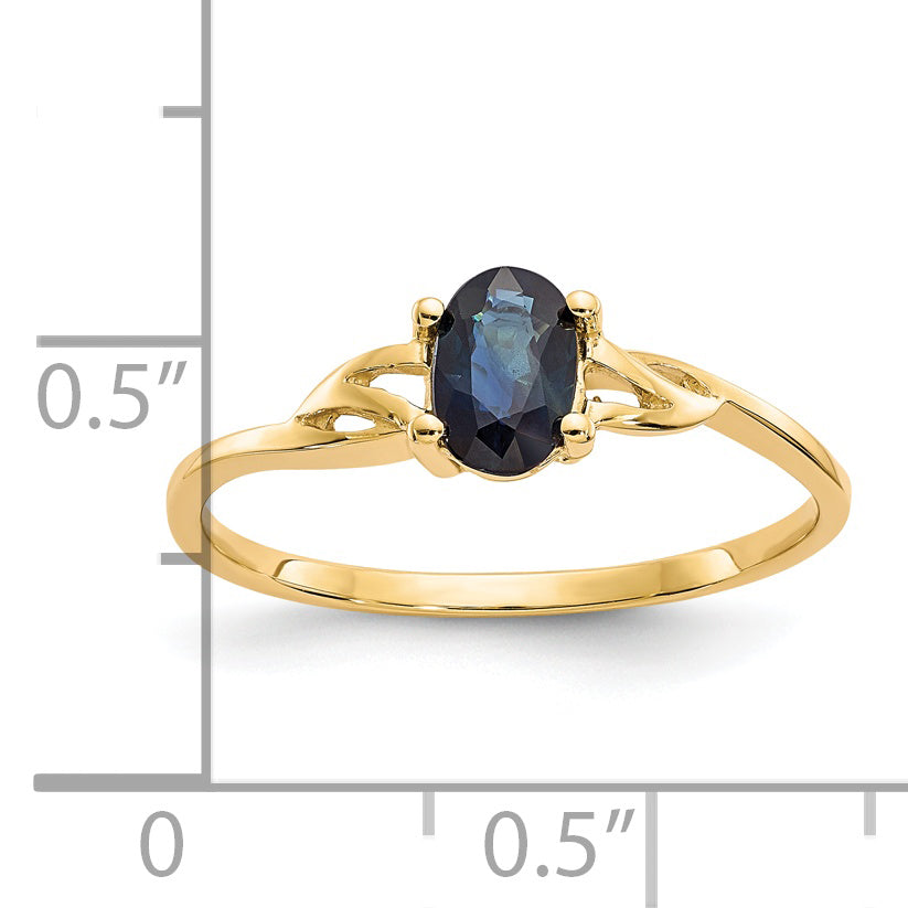 14k Sapphire Birthstone Ring