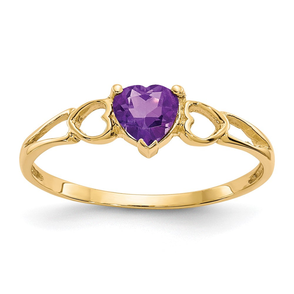 14k Amethyst Birthstone Ring