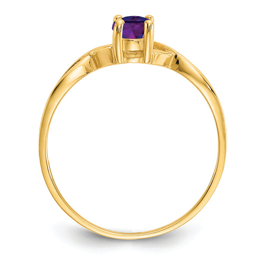 14k Amethyst Birthstone Ring