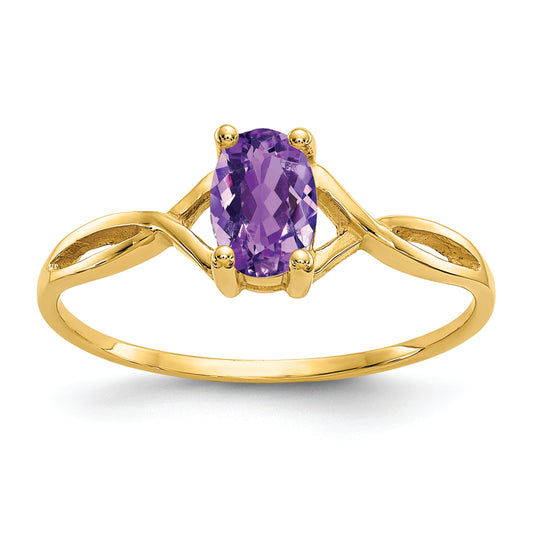 14k Amethyst Birthstone Ring