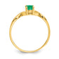 14k Emerald Birthstone Ring