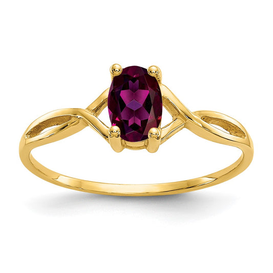 14k Rhodolite Garnet Birthstone Ring