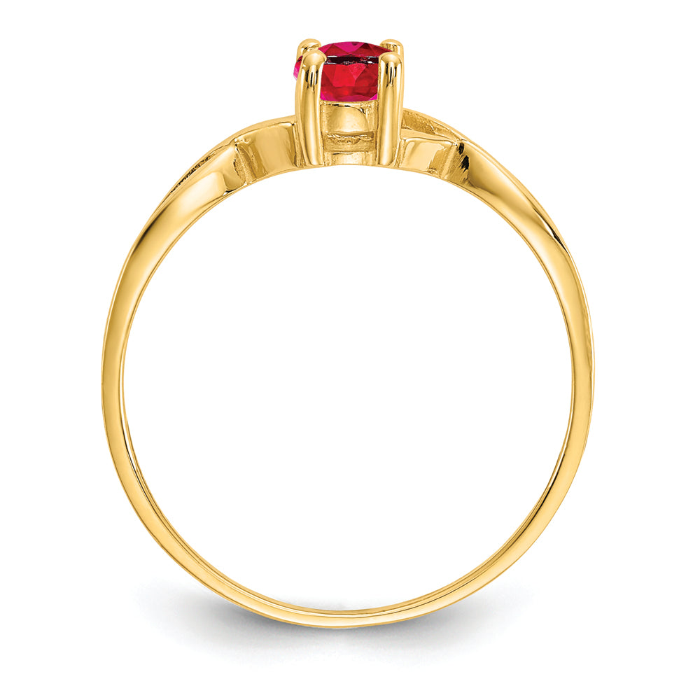 14k Ruby Birthstone Ring