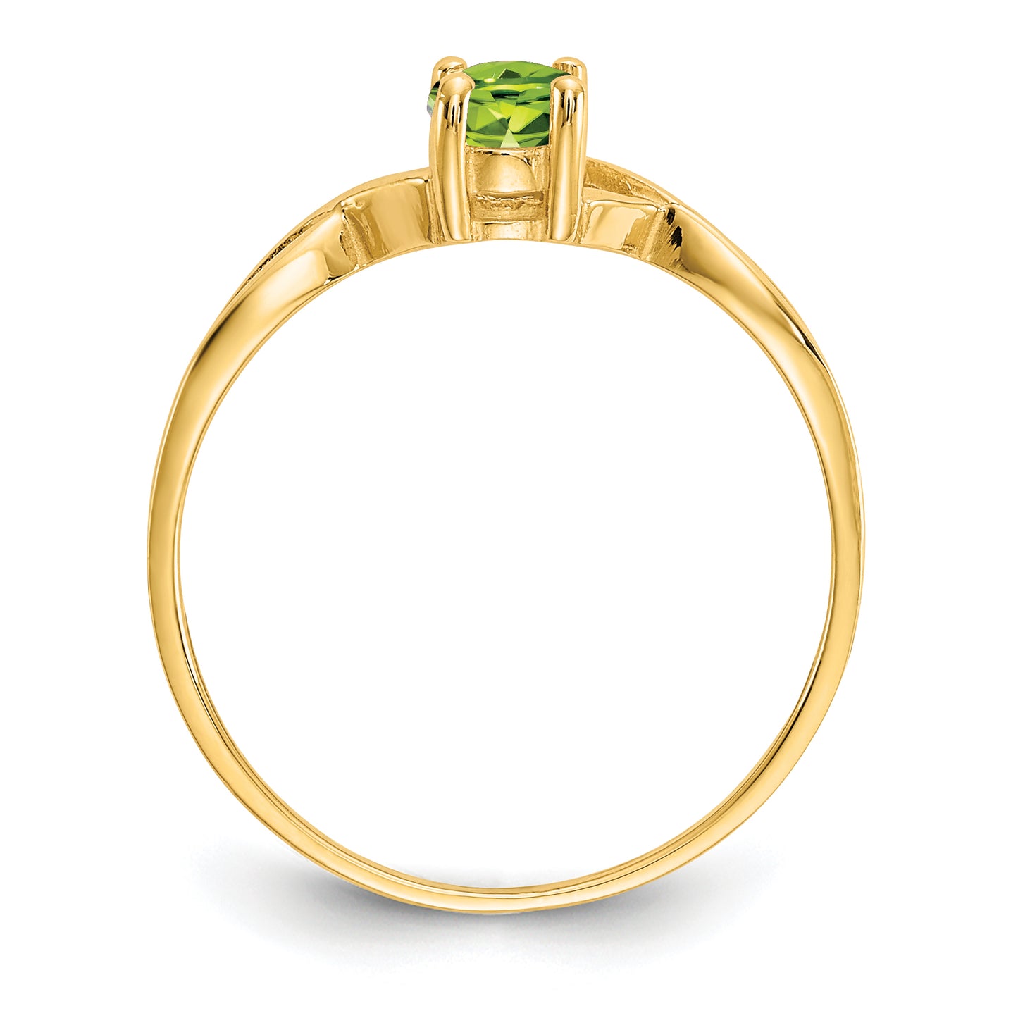 14k Peridot Birthstone Ring