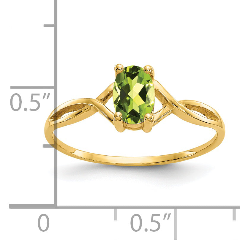 14k Peridot Birthstone Ring