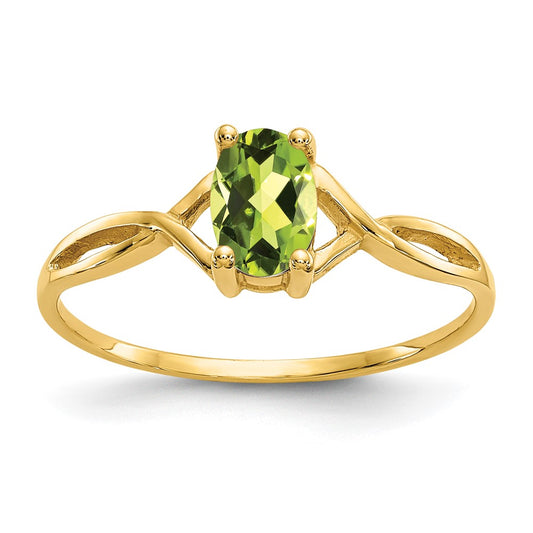 14k Peridot Birthstone Ring