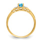 14k Blue Topaz and Diamond Ring