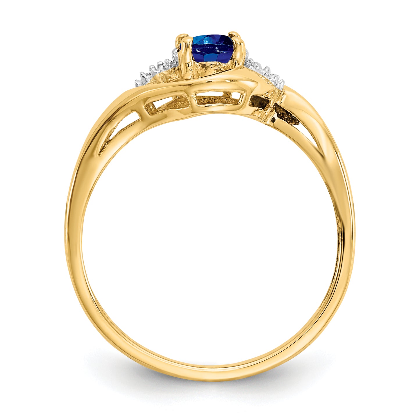 14k Sapphire and Diamond Ring