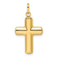 14k Polished Puffed Cross Pendant