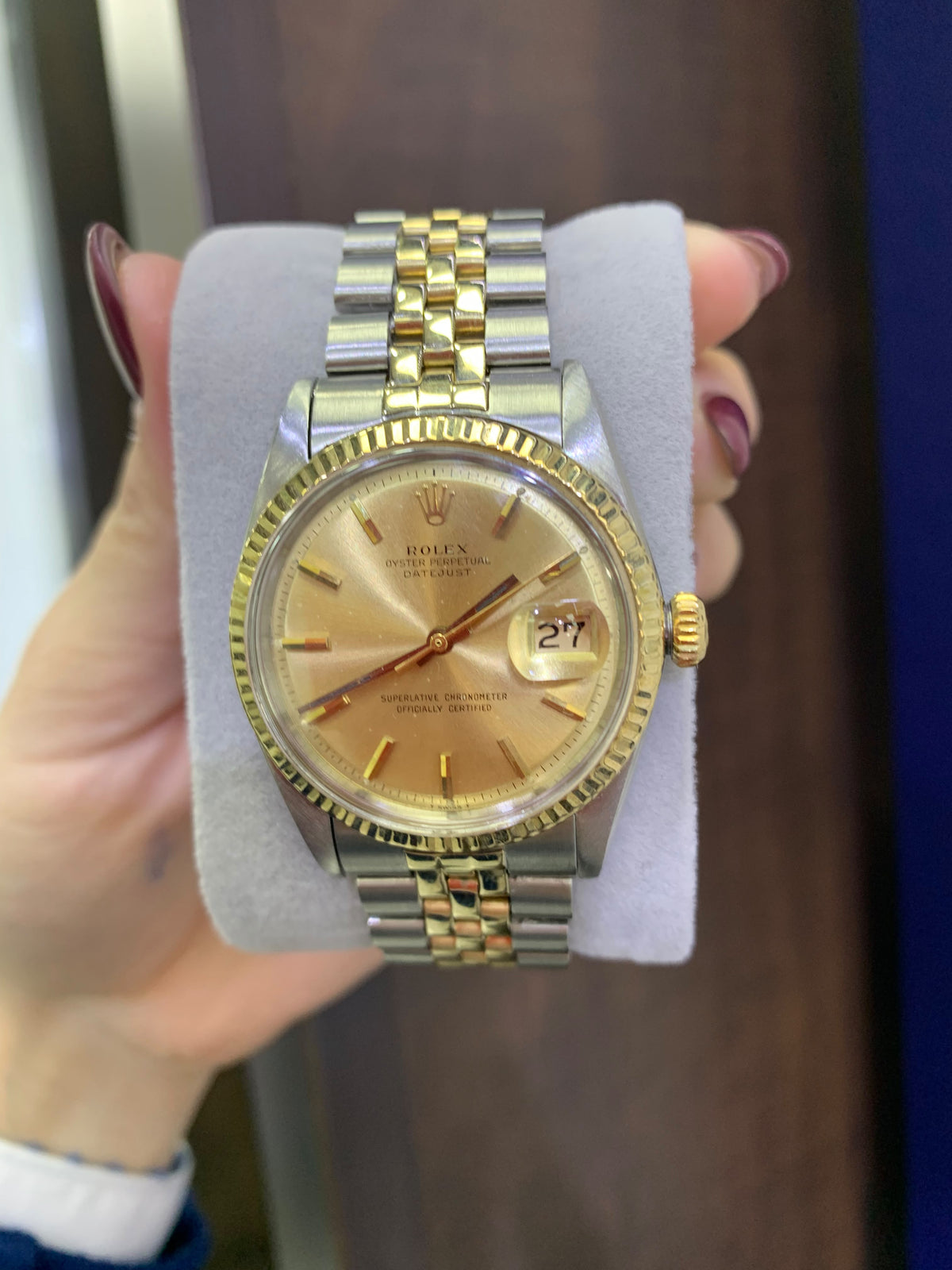 Rolex Date Just Cara Champang