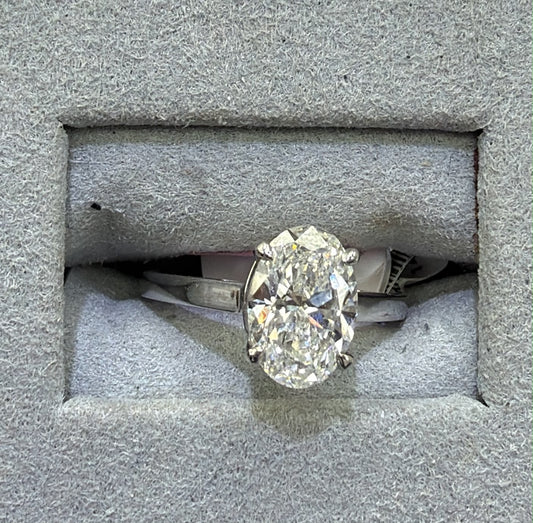 RING WHITE GOLD 2.00CT LAB DIAM