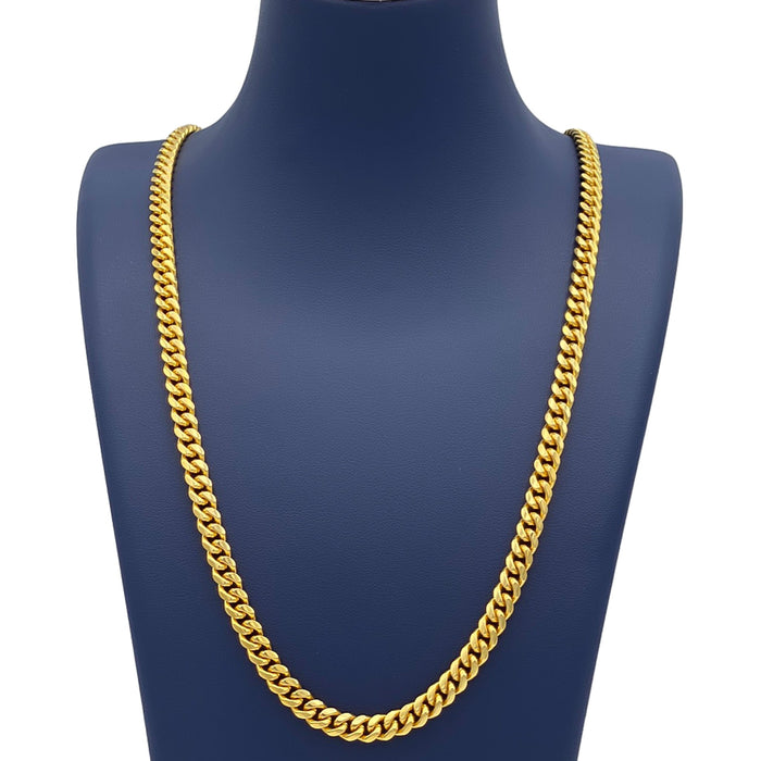 10K Solid Yellow Gold Cuban Link Chains From 6 mm to 9 mm — Ariel's Jewelry