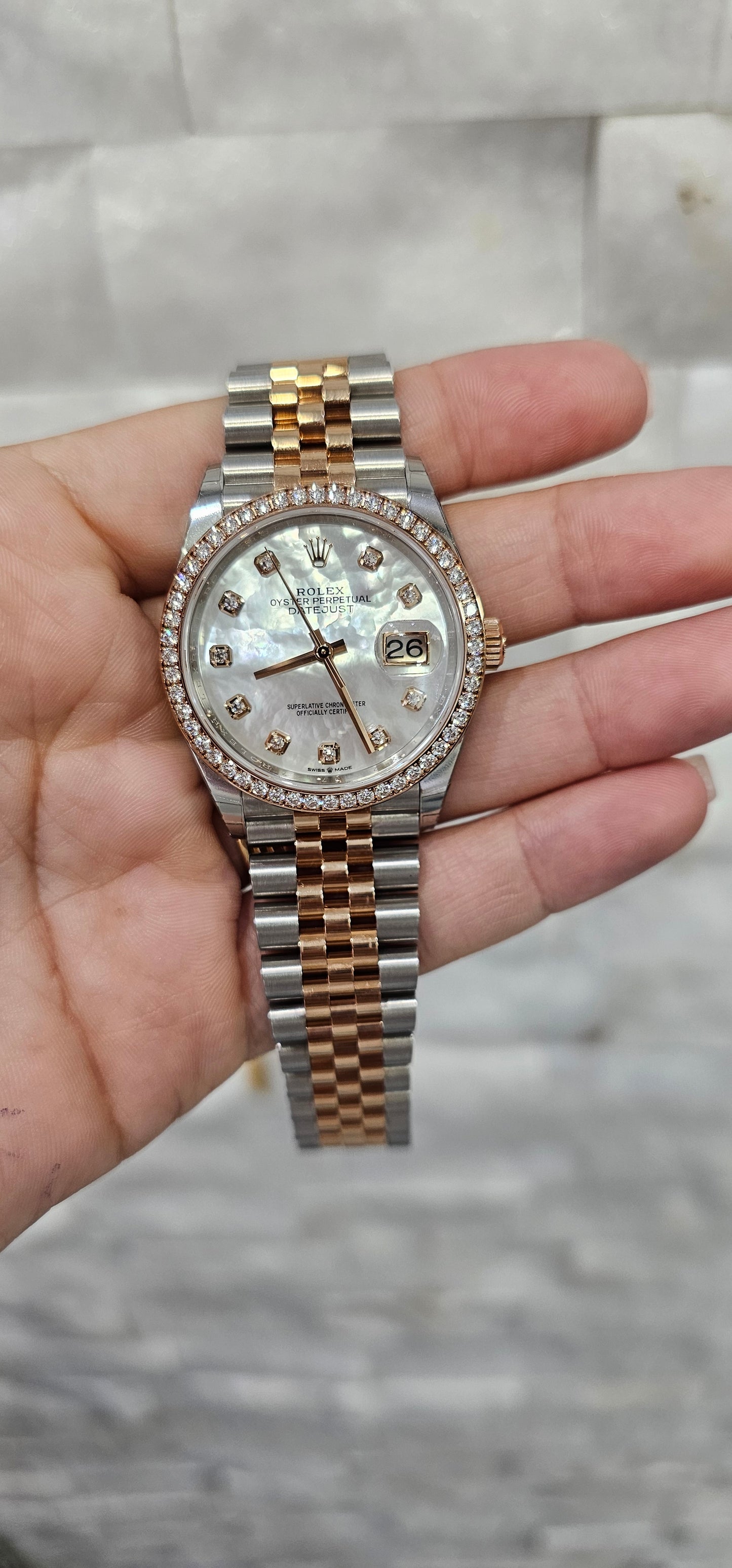 Date just 36mm diamond