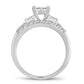 Eternal Brilliance - Juego de novia con diamantes de talla princesa en oro blanco de 14 quilates 