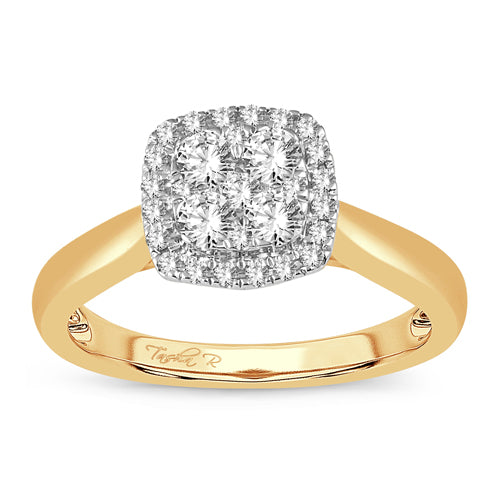 Sunlit Aura - 14K 0.48CT Diamond Engagement Ring