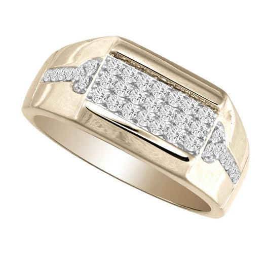 ANILLO PARA HOMBRE con diamantes de 14 quilates y 0,50 quilates