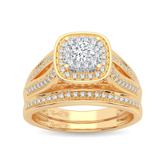 ANILLO DE NOVIA DE DIAMANTES DE 14K Y 0.40CT