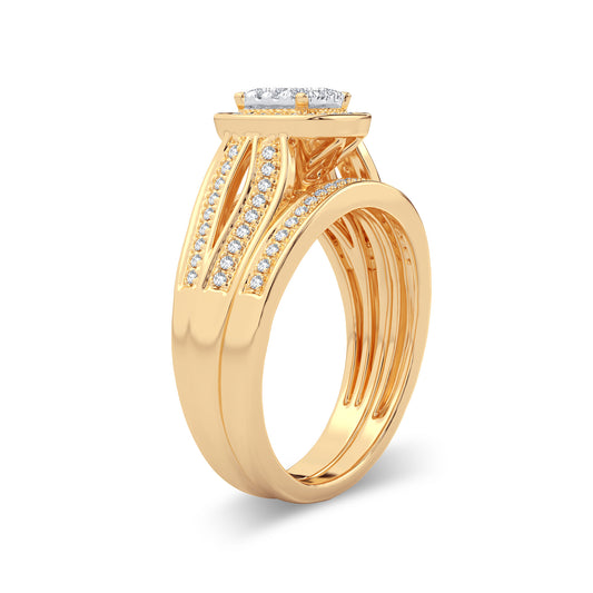 ANILLO DE NOVIA DE DIAMANTES DE 14K Y 0.40CT