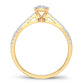 Susurro radiante: anillo de compromiso de diamantes de 14 quilates y 0,09 quilates