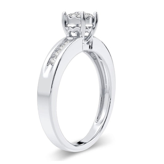 Modern Grace - 14K 0.25 CT Diamond Engagement Ring
