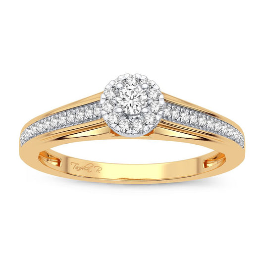 Elegance Redefined: 14K Yellow Gold Diamond Ring