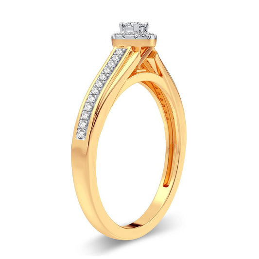 Elegance Redefined: 14K Yellow Gold Diamond Ring