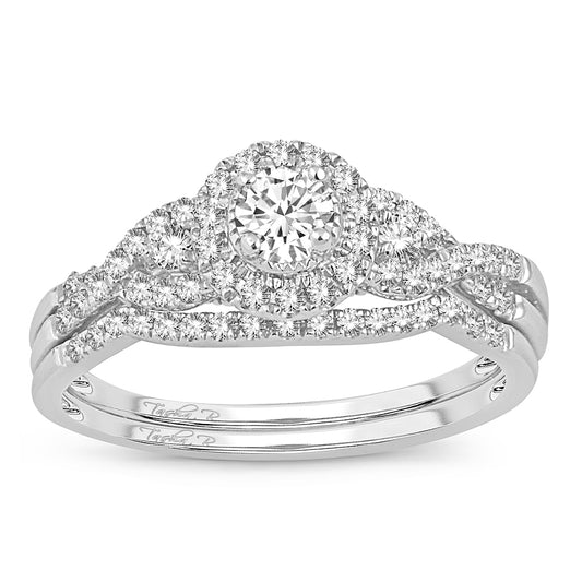 ANILLO DE NOVIA DE DIAMANTES DE 14K Y 0.50CT