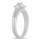 Anillo nupcial de diamantes de 14 quilates y 0,33 quilates