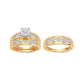 Diamond Crest - Juego de tres anillos de diamantes de 14 quilates y 0,33 quilates