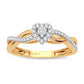 Diamond Heart Ring In 14K Yellow Gold 0.20CT