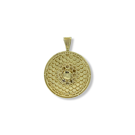 Men's Roulette Medallion Pendant with Stones