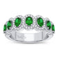Emerald Enclave - 14K White Gold 0.26CT Diamond and Emerald Ring
