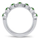 Emerald Enclave - 14K White Gold 0.26CT Diamond and Emerald Ring