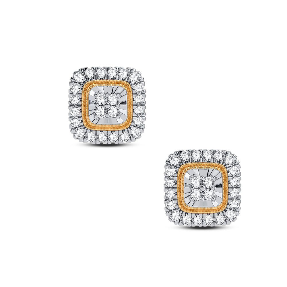 PENDIENTES DE DIAMANTES DE 14K Y 0,33CT