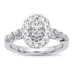 Oval Brilliance - 14K 0.77 CT Diamond Engagement Ring