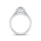Anillo nupcial de diamantes de 14 quilates y 0,96 quilates