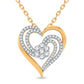 Corazón luminoso: magnífico colgante de diamantes de 0,50 CTW en oro amarillo de 14 quilates