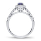 14K 0.10CT Diamond Sapphire Ring
