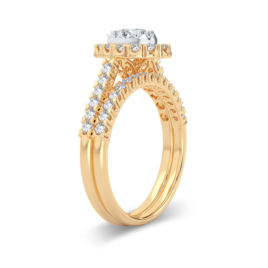 Elegant Allure - 14K Yellow Gold 1.00 CT Diamond Bridal Ring