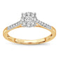 Solitaire Brilliance - Anillo de compromiso de diamantes de 14 quilates y 0,35 quilates