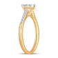 Solitaire Brilliance - Anillo de compromiso de diamantes de 14 quilates y 0,35 quilates